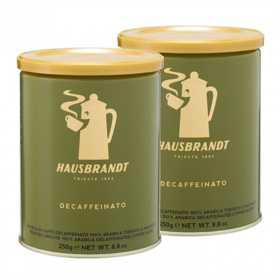 Кофе молотый Hausbrandt Decaffeinated (без кофеина), ж/б, 2x250г #1