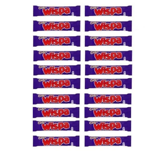 Wispa Cadbury воздушный шоколадный батончик 36гр (20 шт), Великобритания  #1
