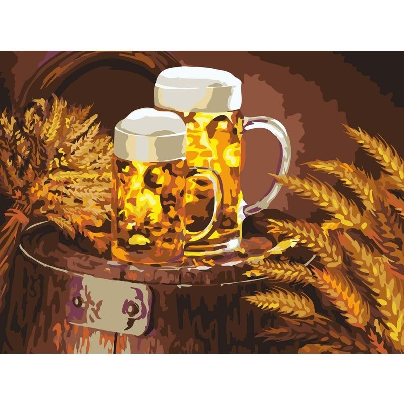 Картина по номерам ТРИ СОВЫ "Пшеничный янтарь", 30х40 см, с акриловыми красками и кистями  #1
