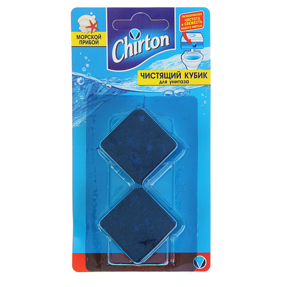 Чистящий кубик для унитаза Chirton Морской прибой 50г 2 шт #1