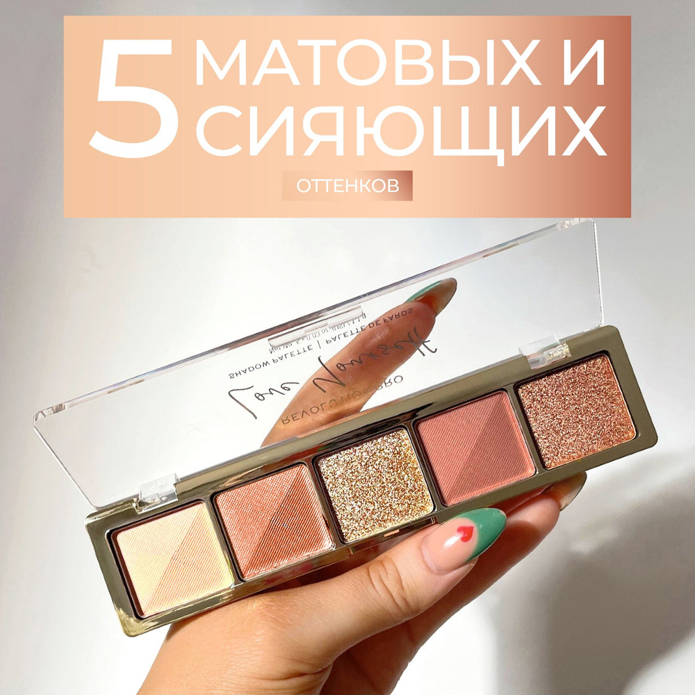 REVOLUTION PRO Тени для век GLAM PALETTE, палетка для глаз No Regrets: матовые и блестящие, коричневые, #1