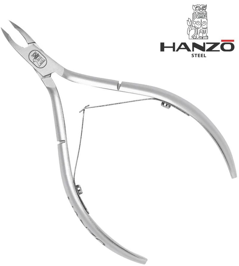 Кусачки для кутикулы Hanzo Steel. Лезвие 4 мм. Длина инструмента 105 мм. Закругленные ручки. M 01/4  #1
