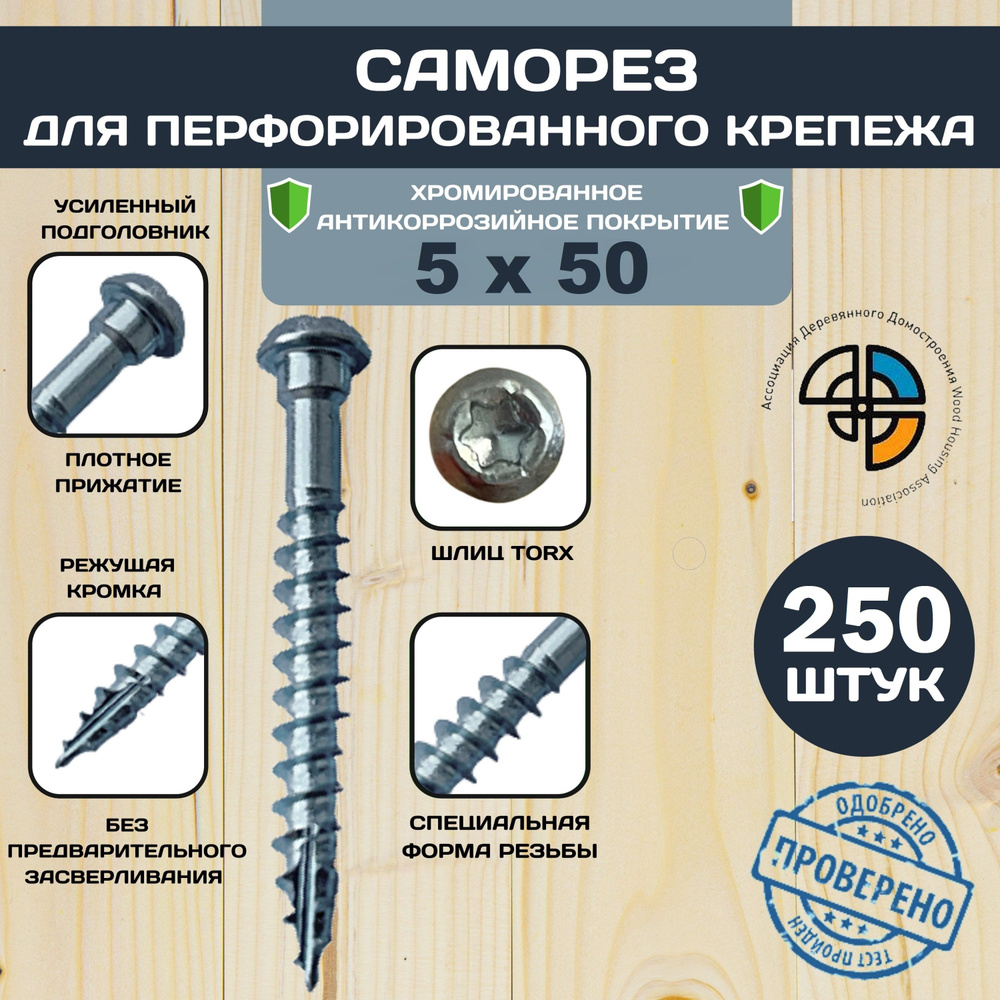 HIMTEX Саморез 5 x 50 мм 250 шт. #1