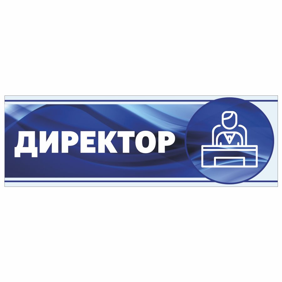 Табличка, Арт Стенды, Директор, 30см х 10см, в школу, на дверь  #1