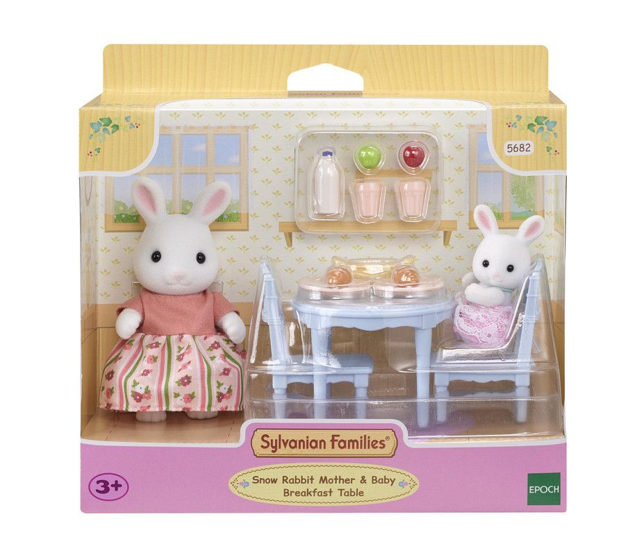 Набор Sylvanian Families "Стол для завтрака Снежных кроликов мамы и малыша"  #1