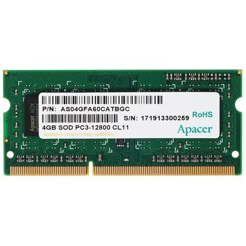 Apacer Оперативная память DDR3 4GB 1600MHz CL11 (11-11-11-28) 1x4 ГБ (DS.04G2K.KAM)  #1