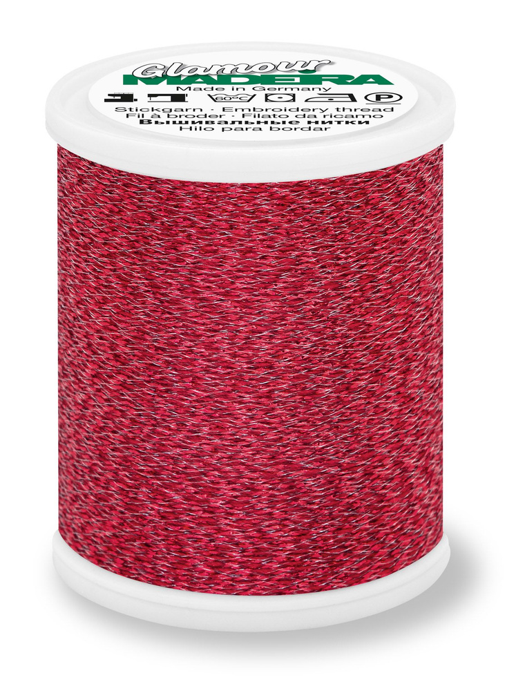 Нитки для шитья и вышивки Madeira, металлизированные Glamour №12, цвет 3015  #1