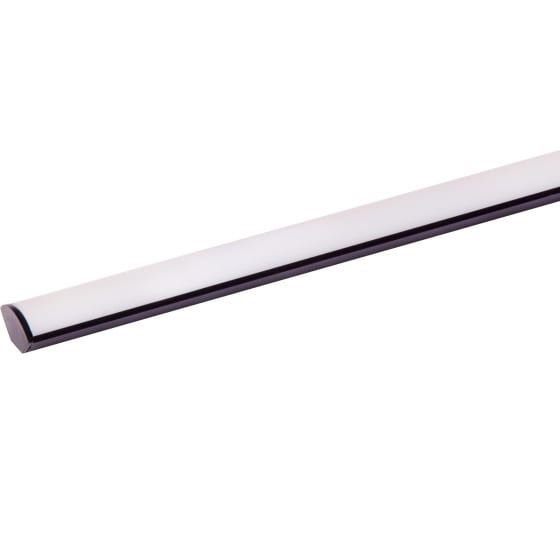 Комплект для светодиодной подсветки, Алюминиевый профиль угловой черный 1616 (2 м), матовый рассеиватель, #1