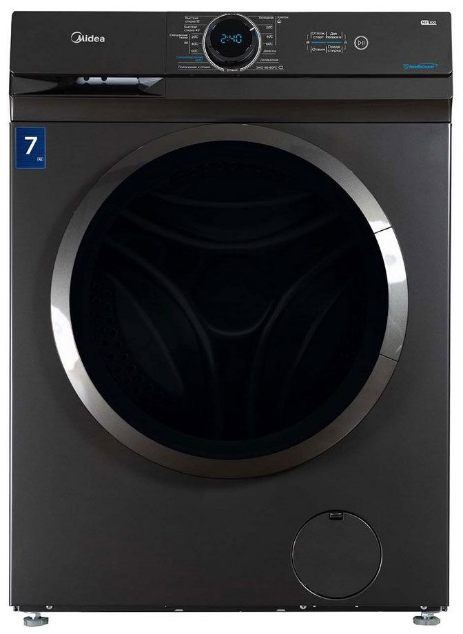 Midea Стиральная машина MF100W70/S-RU, серый #1