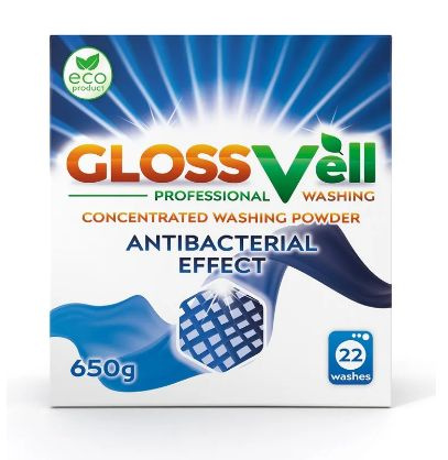 Стиральный порошок Glossvell ECO антибактериальный, концентрат, 22 стирки, 650г  #1