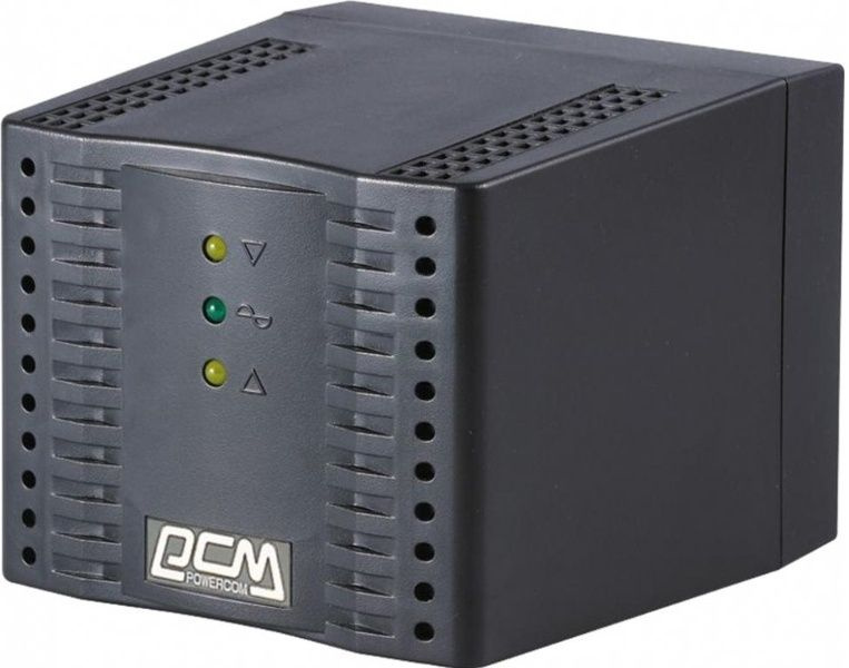 Стабилизатор напряжения Powercom TCA-3000 BLACK мощность 1500Вт, полная мощность 3000ВА, цвет черный #1