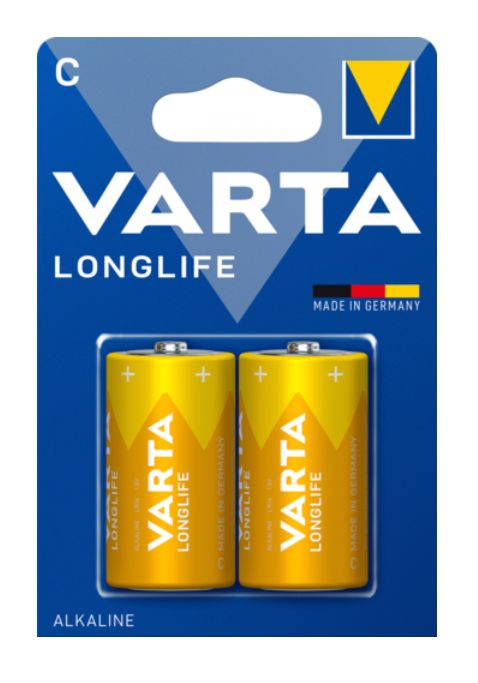 Батарейка Varta LONGLIFE LR14 C BL2 Alkaline 1.5V 4114-2. Товар уцененный #1