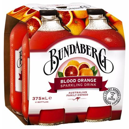Напиток газированный Bundaberg Blood Orange / Бандаберг Красный Апельсин, 375 мл * 4 шт, Австралия  #1