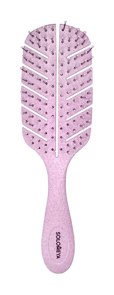Массажная био-расческа для волос Solomeya Scalp Massage Bio Hair Brush Light Pink  #1