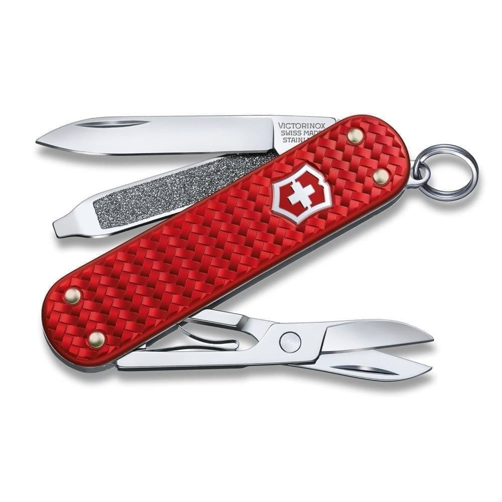 Нож-брелок VICTORINOX Classic SD Precious Alox "Iconic Red", 58 мм, 5 функций, красный  #1