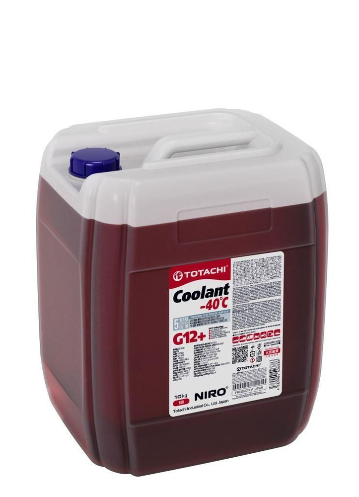 Антифриз красный TOTACHI NIRO Coolant Red -40C G12+ 10кг #1