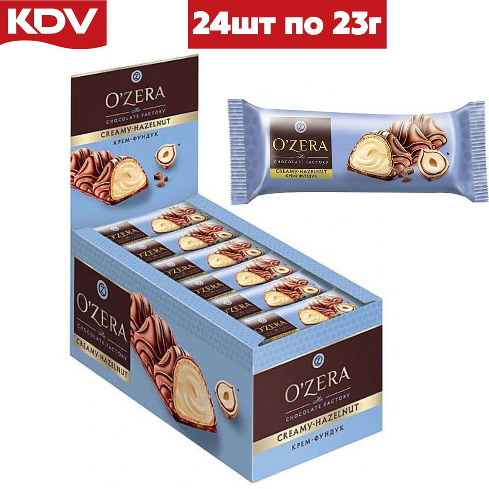 Шоколадный батончик ОЗЕРА Creamy-Hazelnut 24 шт по 23 гр / Ozera / КДВ / Яшкино  #1