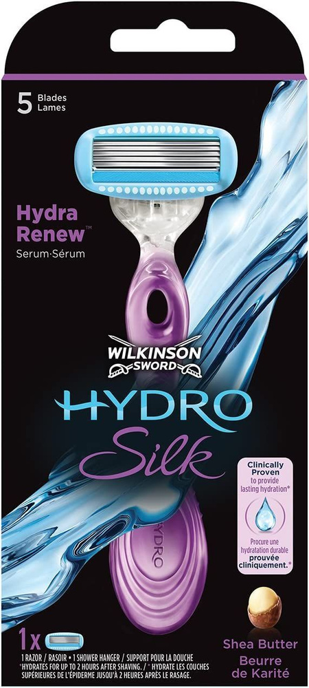 Wilkinson Sword / Schick HYDRO Silk / Бритвенный женский станок Silk с 1 кассетой и настенным креплением #1