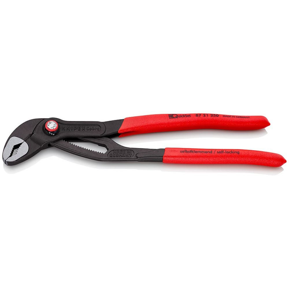 Переставные клещи KNIPEX COBRA QuickSet с фиксатором, быстрая установка, L-250 мм KN-8721250SB  #1