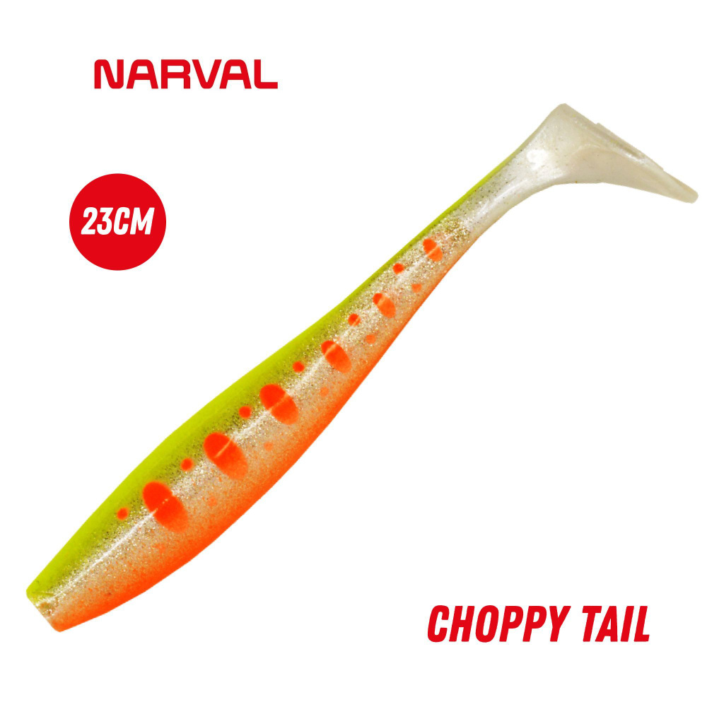 Приманка силиконовая Narval Choppy Tail 23cm #032-Motley Fish / Мягкая приманка для джига  #1