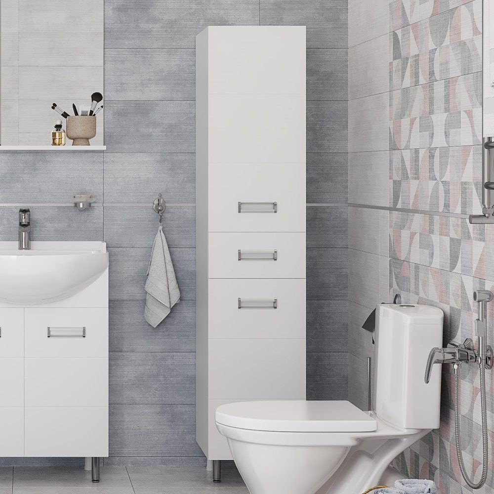 Шкаф-пенал DIWO Дмитров 35 напольный, 35 см, белый - купить с доставкой ...