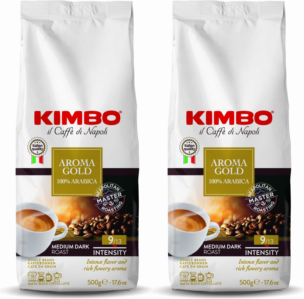 Кофе Kimbo Aroma Gold в зернах, комплект: 2 упаковки по 500 г #1