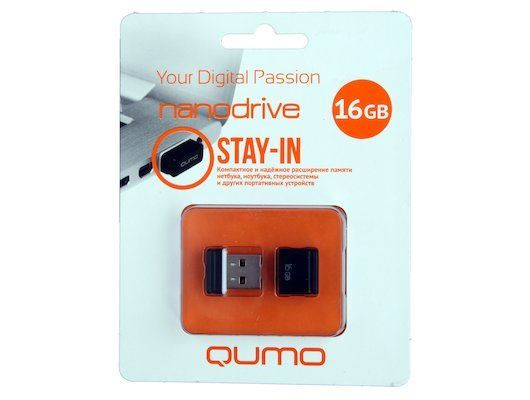 USB Флеш-накопитель QUMO Nano 16 gb Black #1