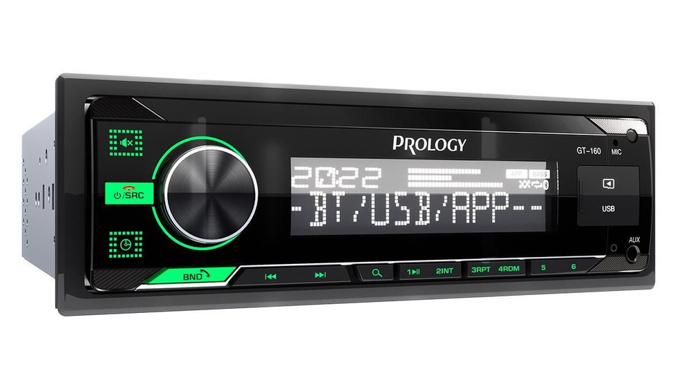 Автомагнитола Prology PRGT160 инфракрасный пульт, аудиовыход RCA,1DIN FM,без СD,USB, ресивер с Bluetooth,4*55 #1