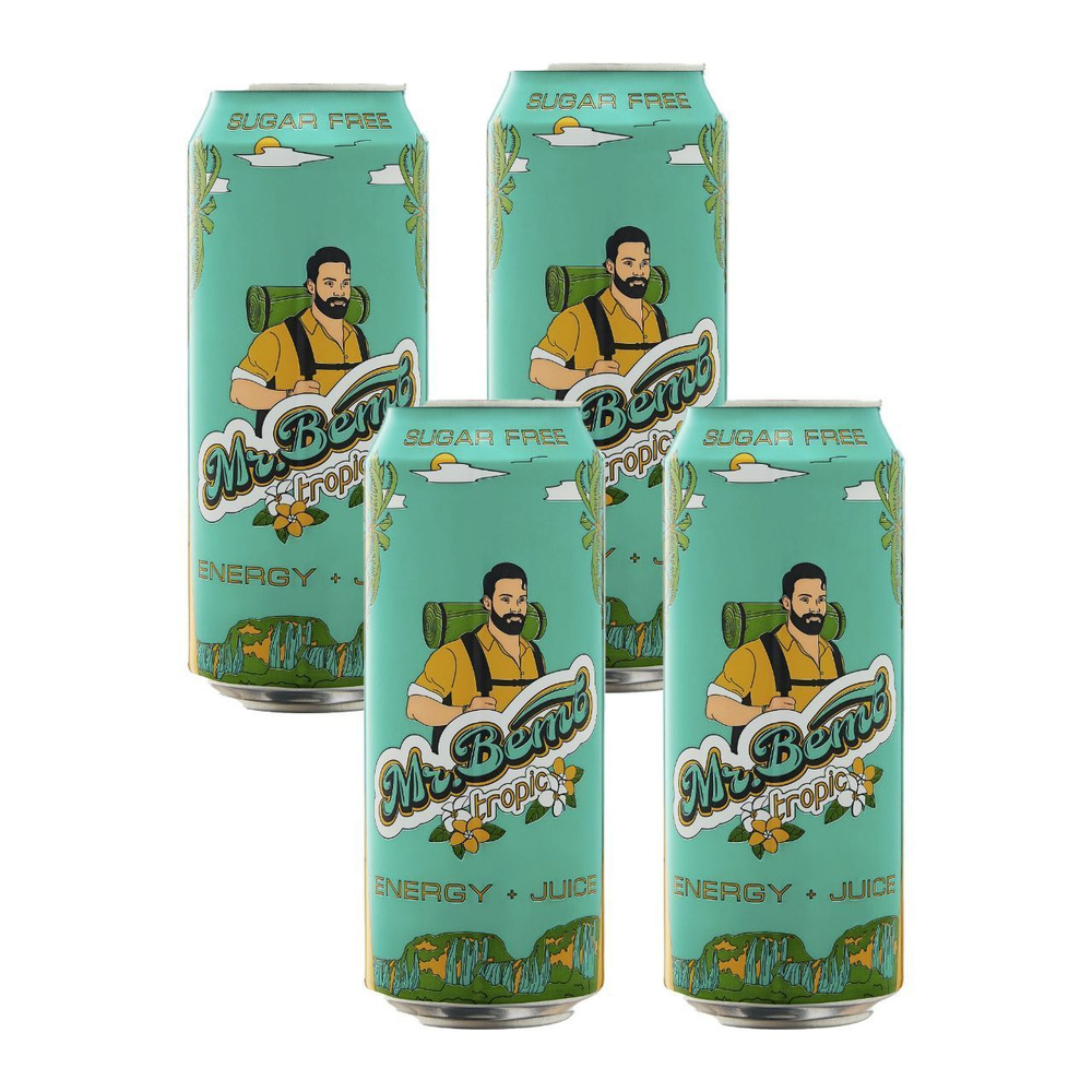 Крафтовый энергетический напиток Mr.Bemb Tropic Sugar Free ( Без сахара) 4 банки х 500 мл  #1
