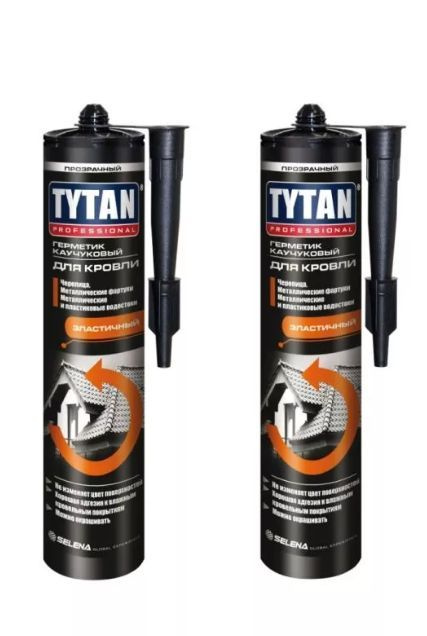 Герметик TYTAN Professional каучуковый для кровли, бесцветный, 310 ml 2 шт  #1