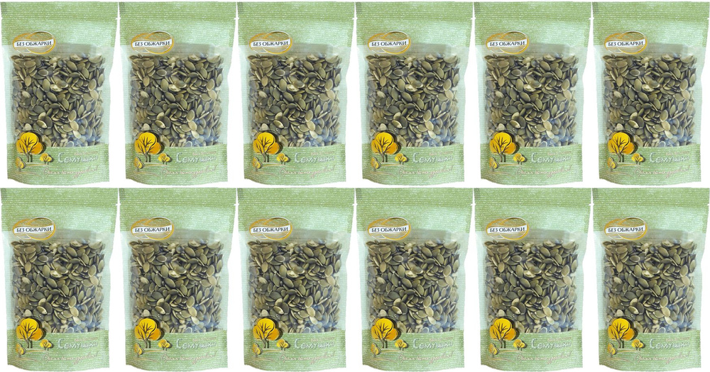 Семечки тыквенные Семушка сырые очищенные, комплект: 12 упаковок по 150 г  #1