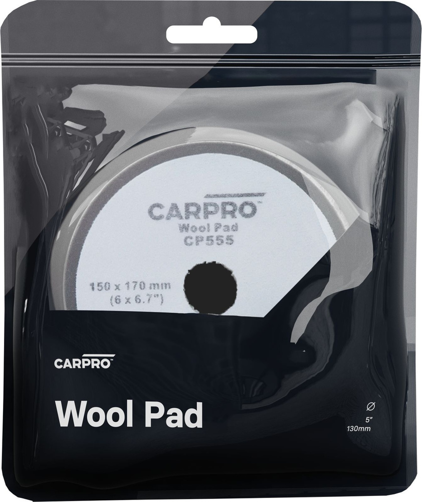 CARPRO Полировальный круг короткая шерсть (4 мм) 130 мм Cool (Wool) Pad 1 уп.х2 шт.  #1