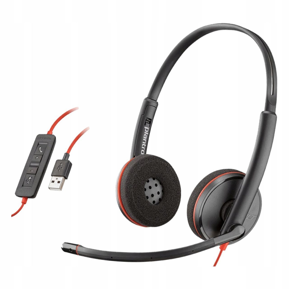 Компьютерная гарнитура Plantronics Blackwire 3220 USB-A 209745-201, стерео, черный  #1