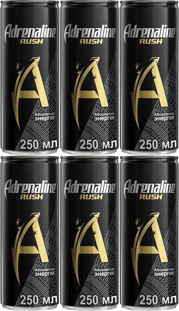 Напиток энергетический Adrenaline Rush газированный безалкогольный 0,25 л, комплект: 6 шт. по 250 мл #1
