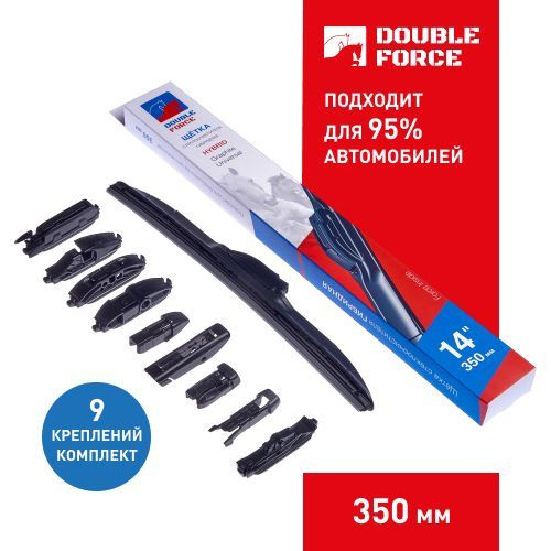 Double Force Щетка стеклоочистителя гибридная, арт. DFHY14, 35 см #1