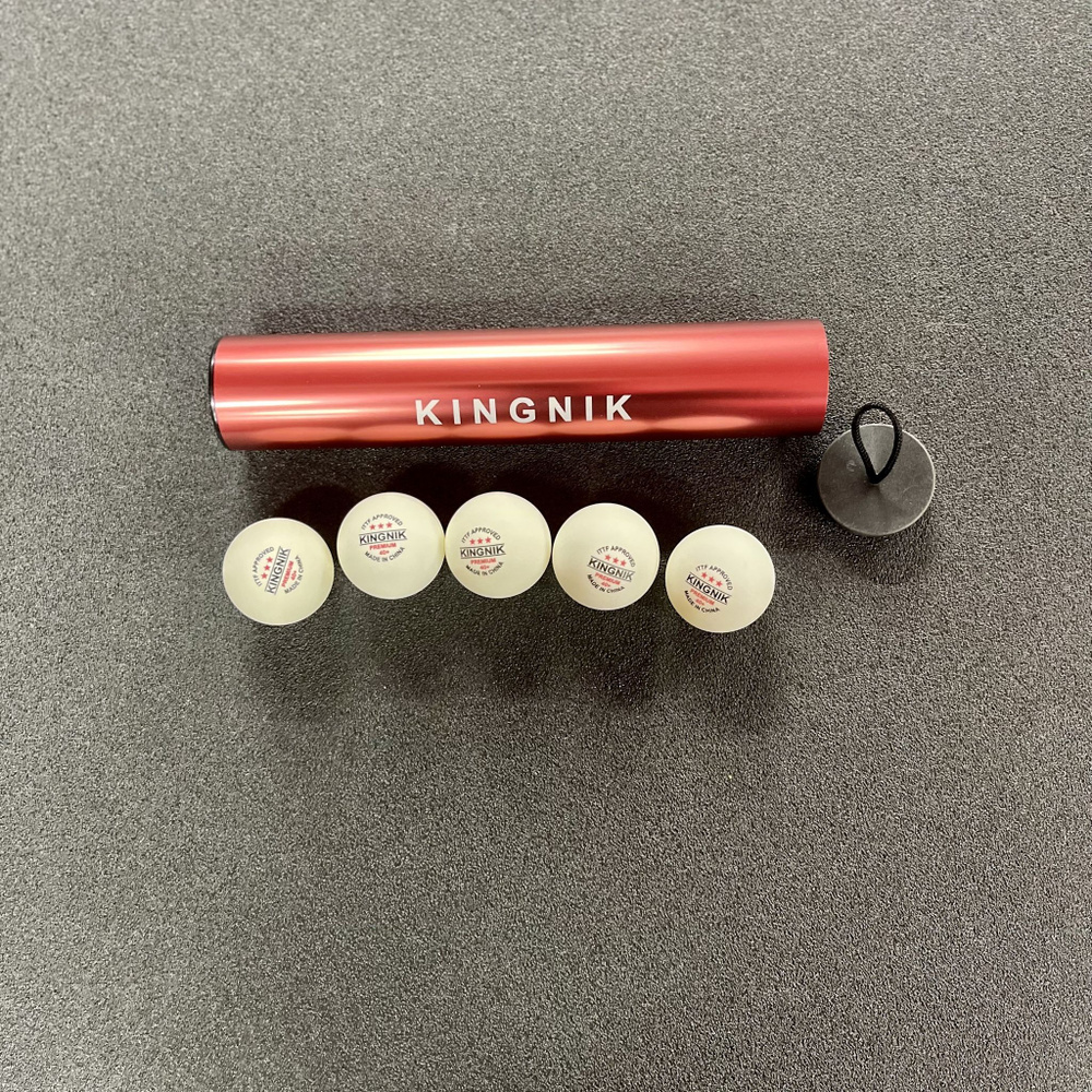 Алюминиевый роллер для мячей KINGNIK (5 мячей в комплекте) (красный)  #1