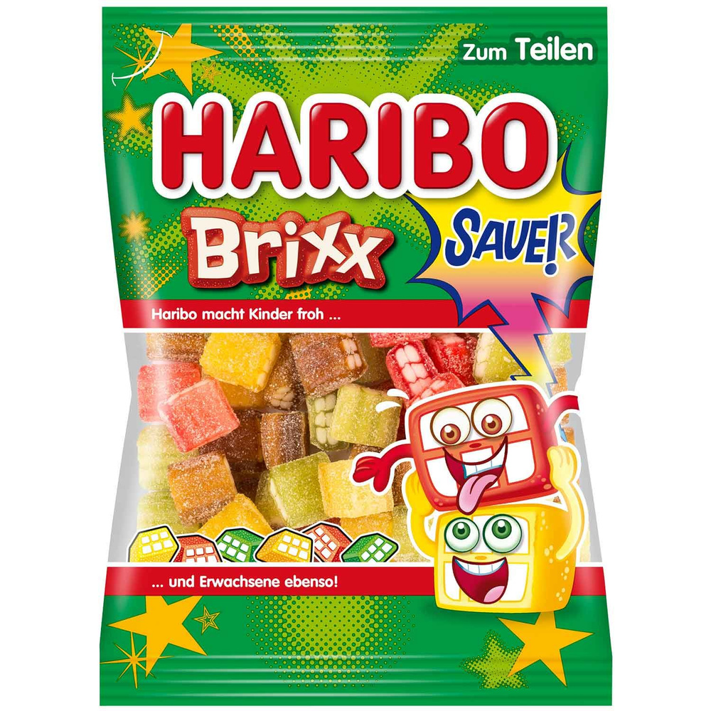 Мармелад жевательный HARIBO Brixx Кислые блоки 200 г #1