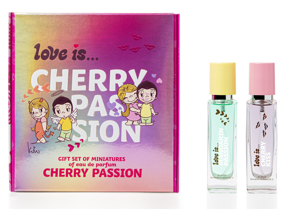 Парфюмерный Набор Love is "Cherry passion" 2x13 мл духи с феромонами женские, духи для женщин, женский #1