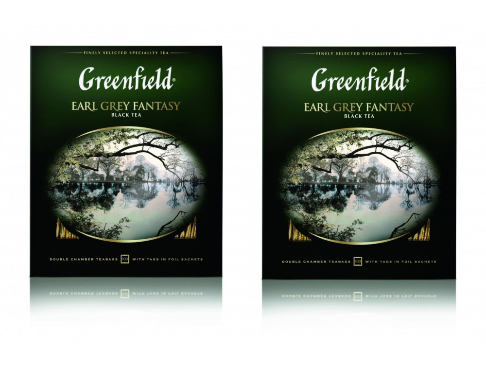 Чай черный в пакетиках Greenfield Earl Grey Fantasy (Эрл Грей Фэнтази), 100*2 г (комплект 2 шт.)  #1