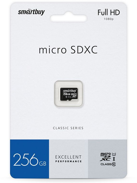 Карта памяти micro SD Smartbuy 256GB Class 10 SDXC UHS-I (без адаптеров) #1