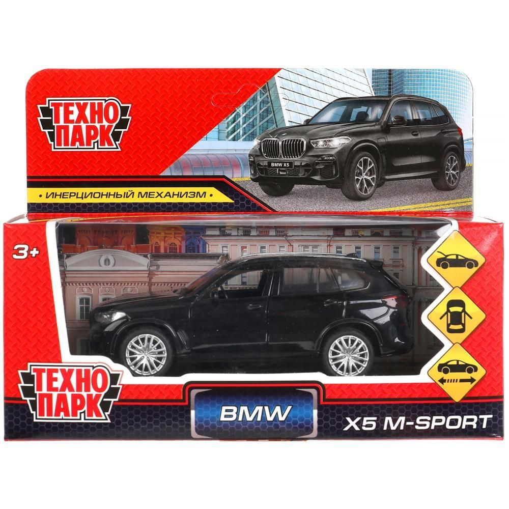 Модель металлическая 12 см, Машина bmw x5 m-sport, черная, 3+ #1