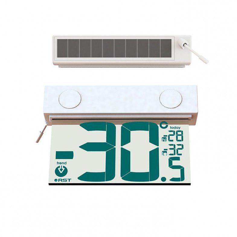 Цифровой электронный термометр уличный на солнечной батарее на липучке, оконный градусник  #1
