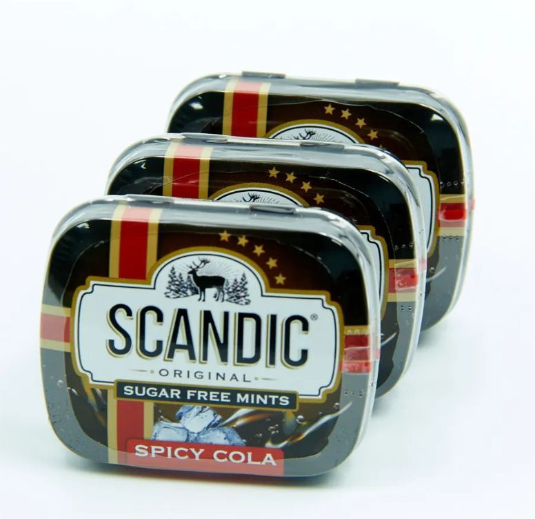 Конфеты Scandic без сахара со вкусом Кола, 3 упаковки #1