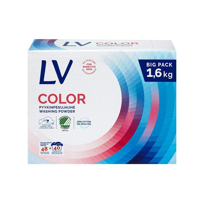Стиральный порошок для цветного, детского белья LV COLOR, гипоаллергенный, для чувствительной кожи без #1