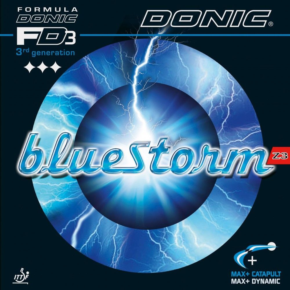 Накладка Donic BLUESTORM Z3 голубая, цвет голубой, толщина max #1