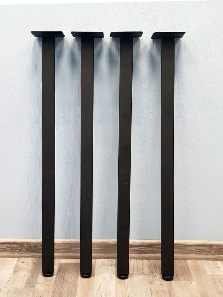 Ножки для стола 820 50х25 (4 шт.) металлические регулируемые черные барные Лофт  #1