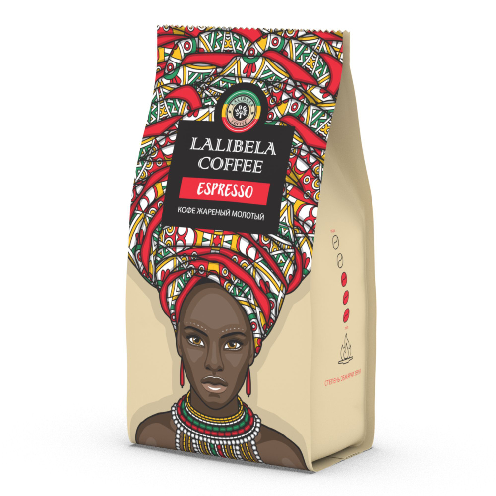 Кофе молотый 200 гр LALIBELA COFFEE ESPRESSO арабика, робуста #1