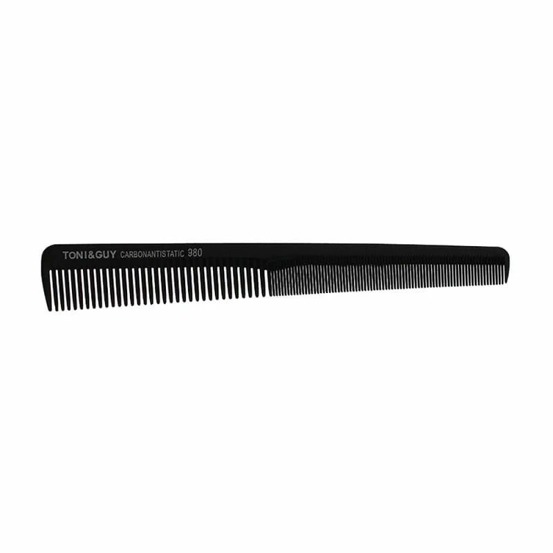 Комбинированная расческа для точной тушевки волос 18 см Toni&Guy/черный карбон  #1