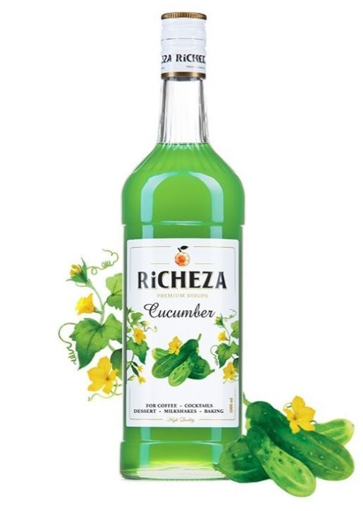 Сироп RICHEZA Огуречный для кофе, коктейлей, десертов, лимонадов и мороженого, 1 л  #1