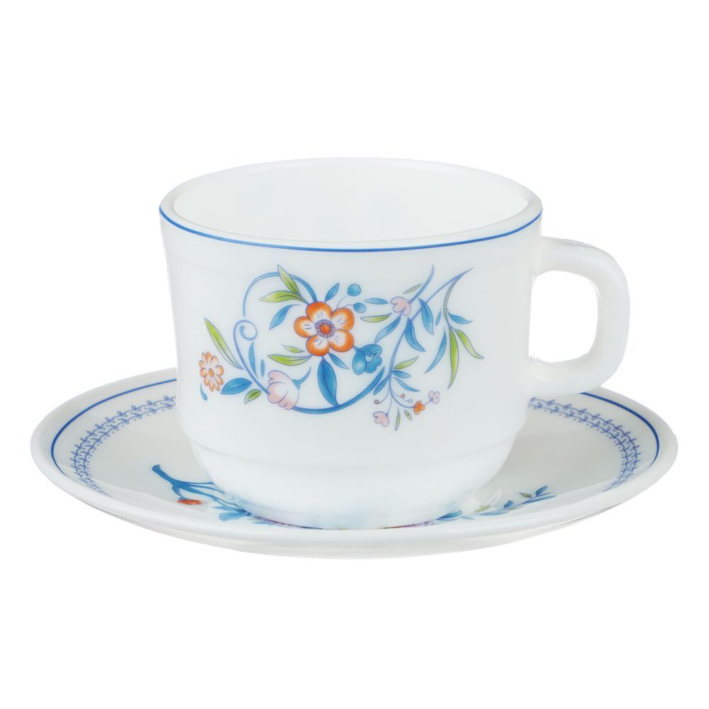 Чашка для чая 250мл, чайная пара / (блюдце 15см) MILLIMI Мирида, опаловое стекло, 21063, набор для чая #1